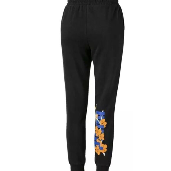 PUMA SAKURA SWEAT PANT Women’s SZ LG NWT PUMA BLACK - Picture 2 of 5